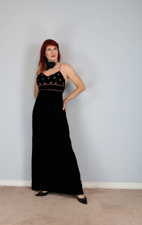 Elegant Black Dress - Velvet Maxi Dress - Strapless Maxi Dress - Lulus