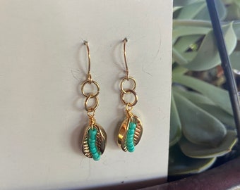 Turquoise Shell Earrings