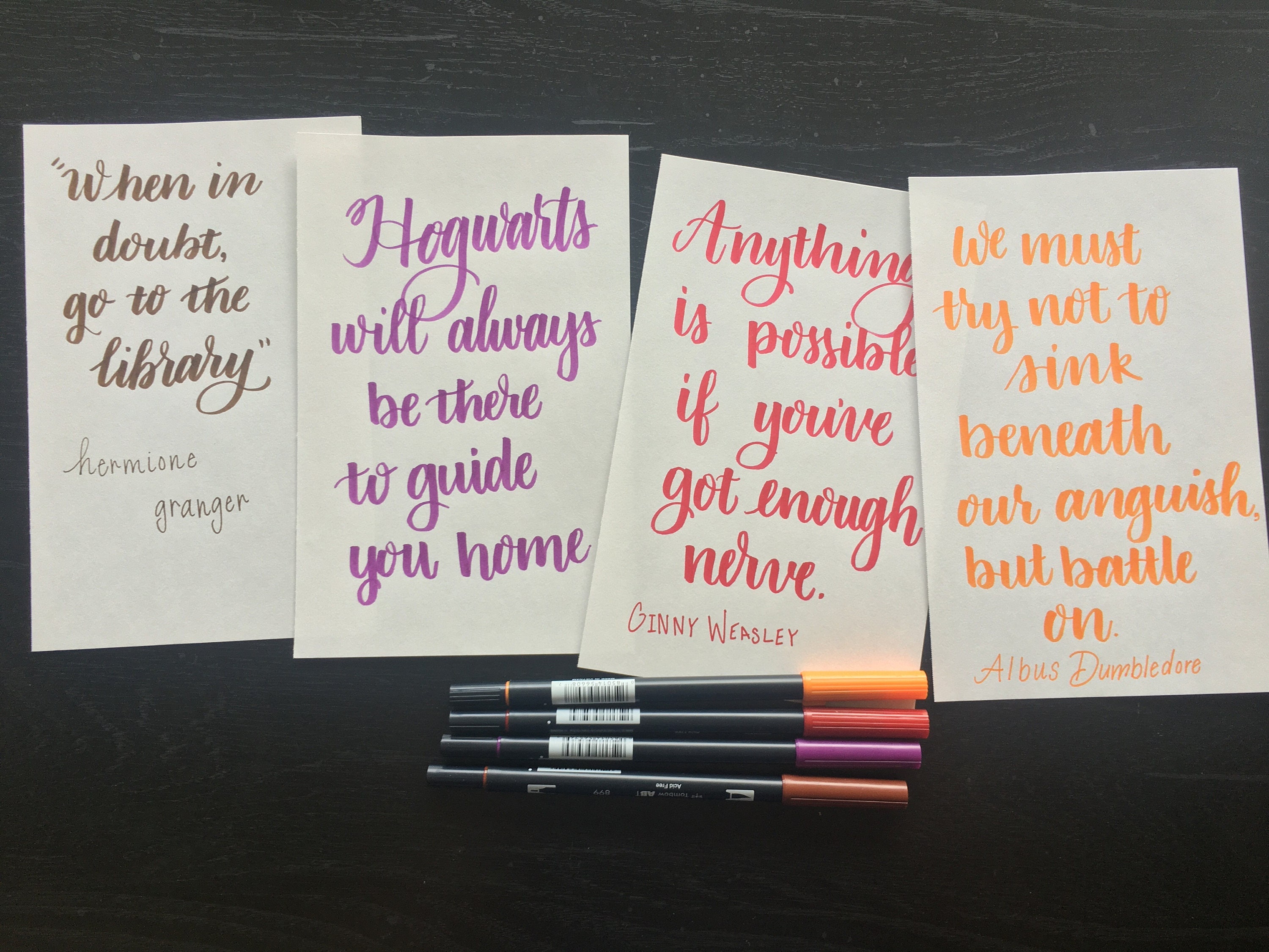 Geek/nerd Brush Pen Calligraphy Quotes 