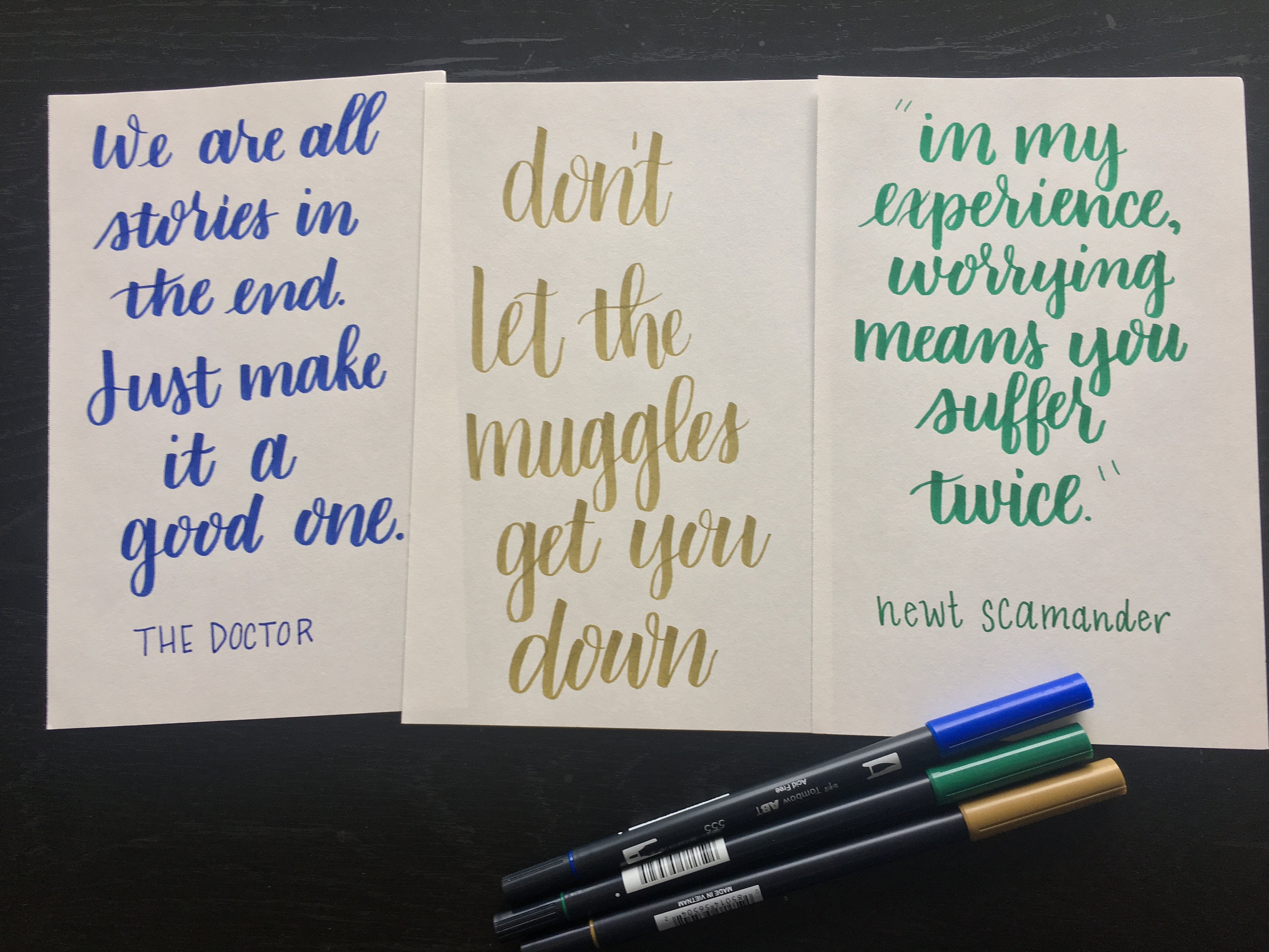 Geek/nerd Brush Pen Calligraphy Quotes 