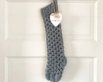 PDF Brumal Stocking Pattern - Modern, minimalist, Scandinavian style, knit Christmas stocking