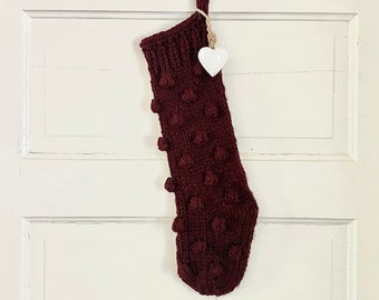PDF Festoon Stocking Pattern - Modern, minimalist, Scandinavian style, knit Christmas stocking