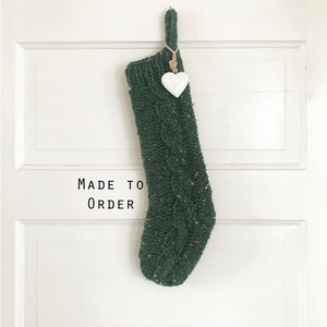 Tannenbaum Stocking - Made to Order! - Modern, minimalist, Scandinavian style, hand knit, Christmas stocking