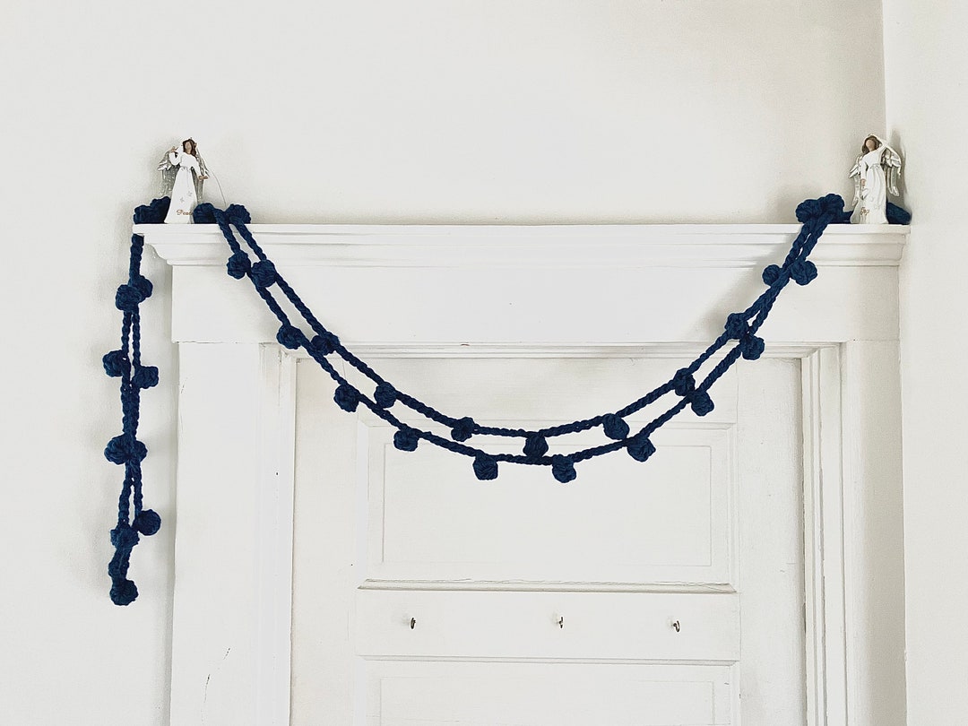 Petrol Blue Festoon Garland Ready to Ship Modern, Cozy, Farmhouse Style