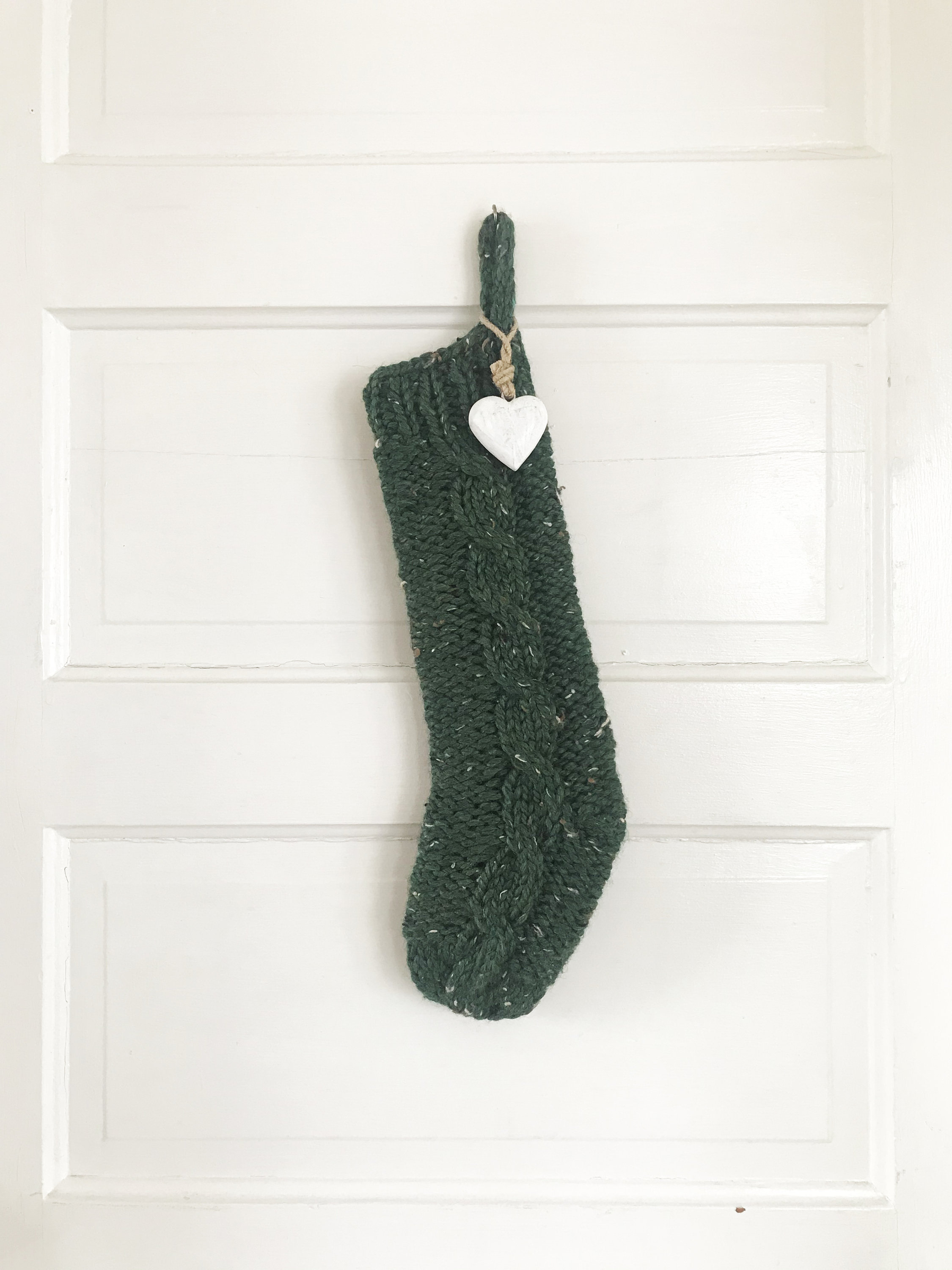 PDF Tannenbaum Stocking Pattern - Modern, minimalist, Scandinavian style, knit Christmas stocking