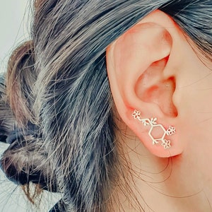 Dopamine Molecule Earrings: Science Jewelry Gift