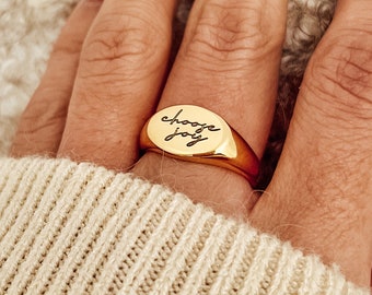 Gold Choose Joy Ring Signet Joy Ring Encouragement Inspirational Jewelry Christmas Gift For Women