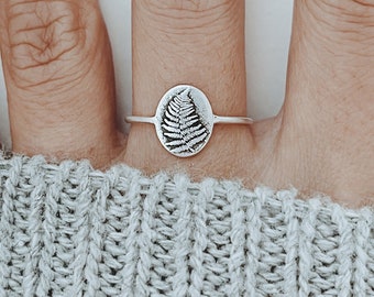 Silver Fern Leaf Ring Gold Fern Ring Fern Jewelry Nature Ring Christmas Gift Women Sister Friend Daughter Mom Girlfriend