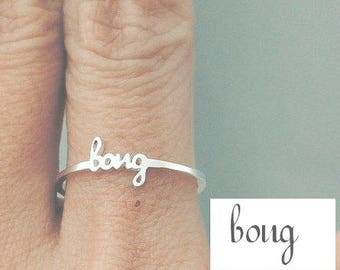 Dainty Name Ring, Name Ring, Personalized Ring, Tiny Name Ring, Stacking Ring, Stackable Name Ring, Personalized Gift, Custom Name Ring