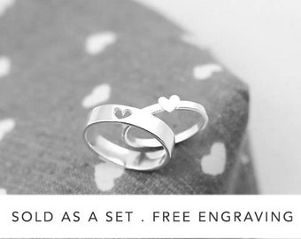 Couple Ring Set Etsy