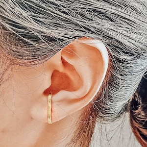 Ear Suspender Earrings, Huggie Earrings, Ear Hangers, Simple Curved Earrings, Edgy Earrings Gift