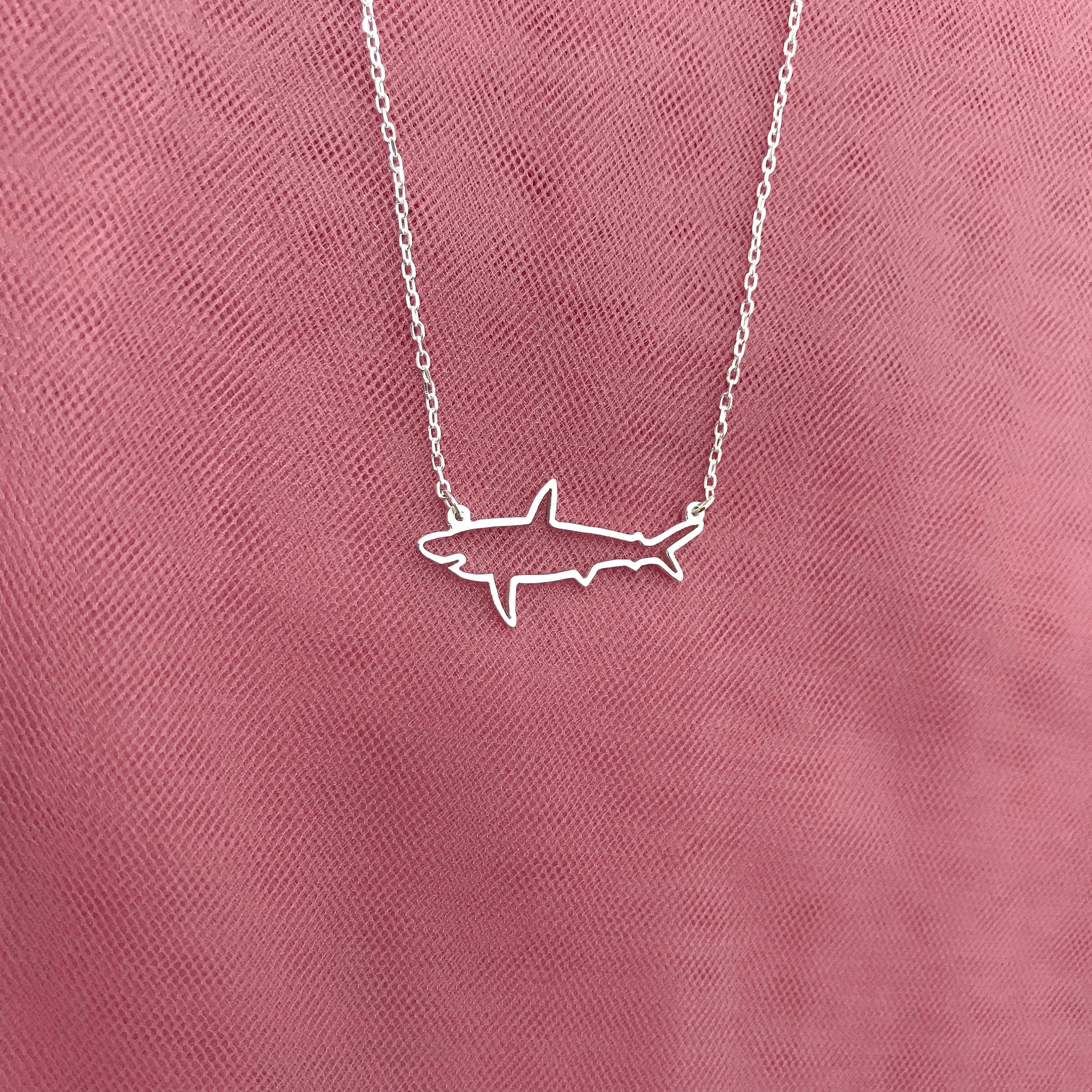 tracking shark necklace
