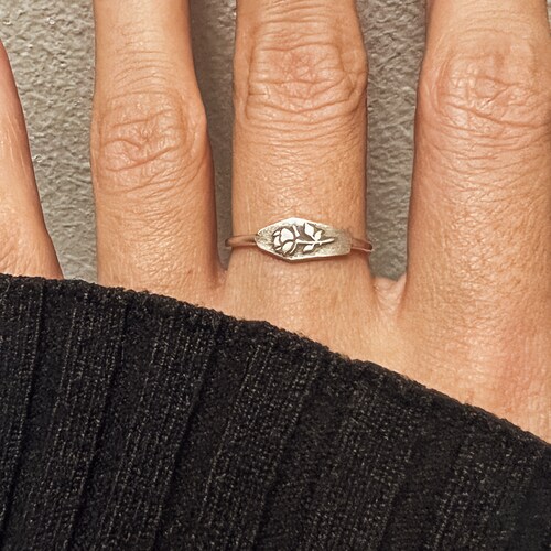 Gold Memento Mori Ring Coffin Ring With Rose Momento Mori Etsy