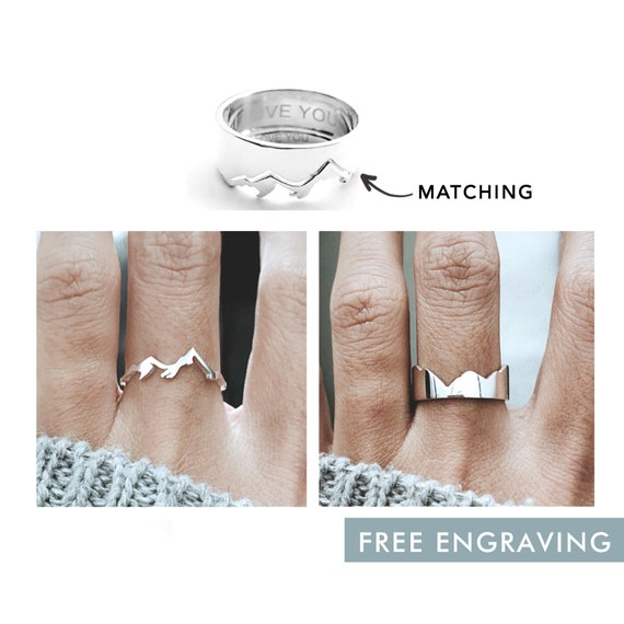 White and Black Promise Rings for Couples,couple Rings,matching Couple Rings  - Etsy Denmark