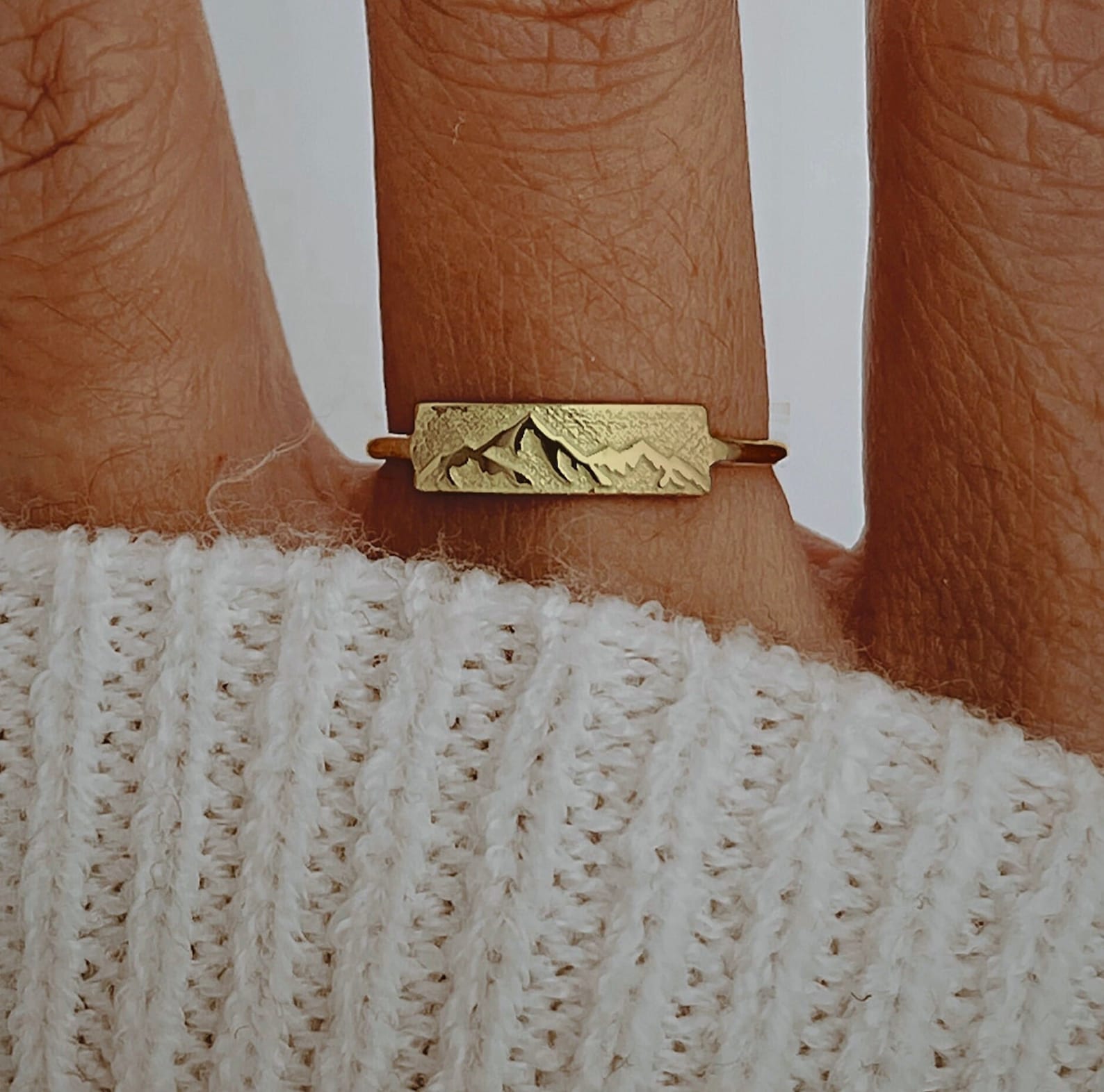 Gold Mountain Range Ring: Nature Hiking Jewelry - Etsy