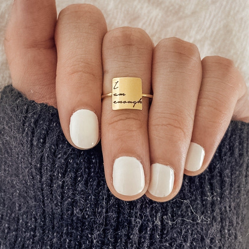I am enough ring rose deals gold