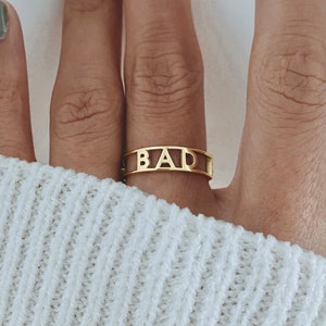 Bad Bitch Ring Simple Bad Bitch Jewelry for Badass Woman Christmas Gift