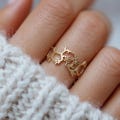 Gold Serotonin Dopamine Molecule Ring: Science Chemistry Jewelry Gift product logo