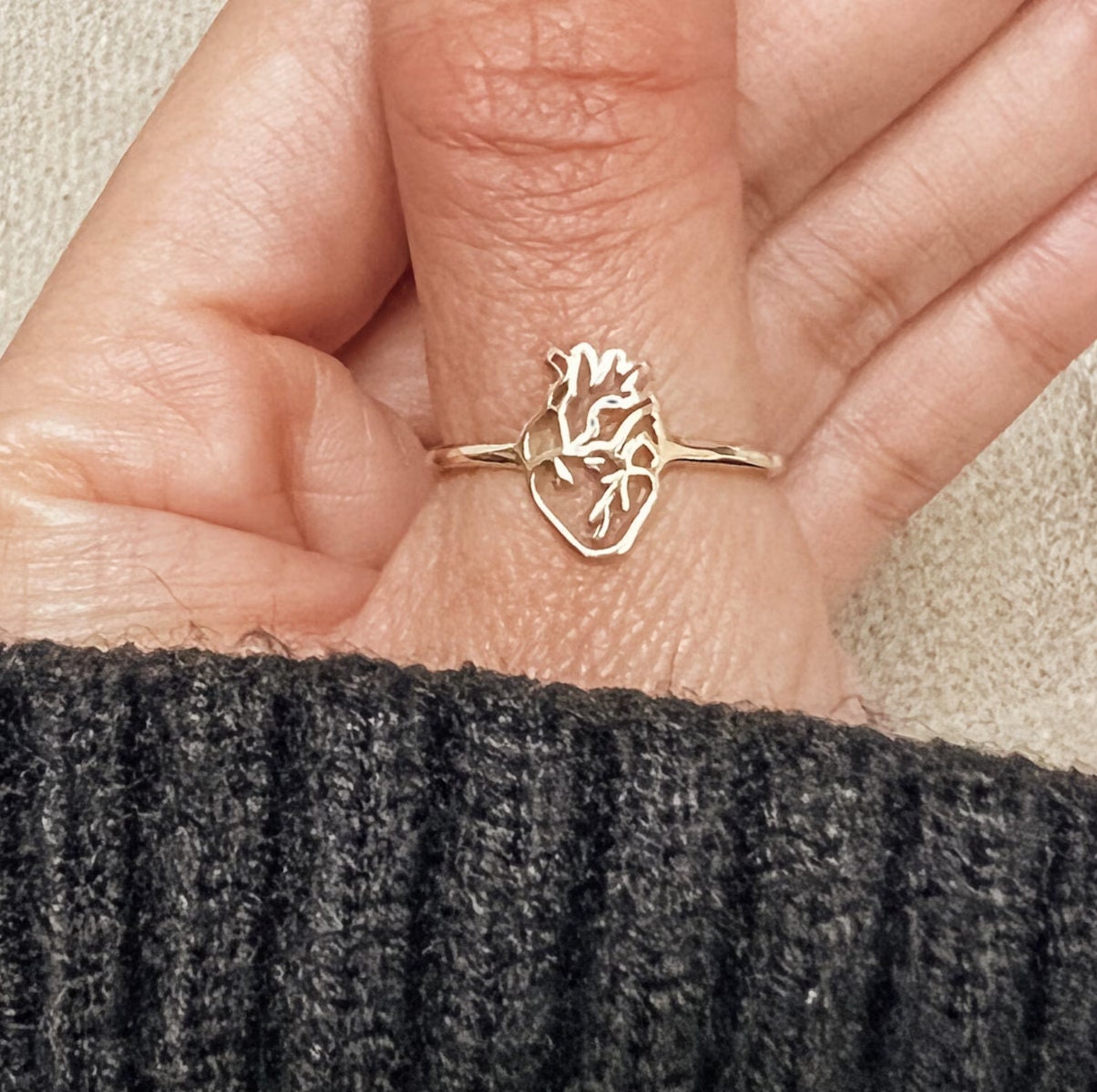 Anatomical Heart Ring: Handmade Medical Anatomy Jewelry - Etsy