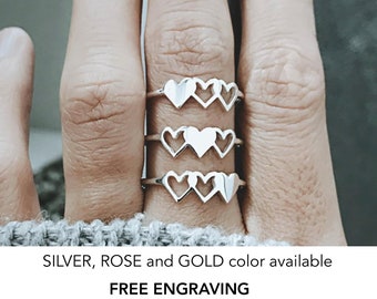 Best Friend Rings for 3 - Etsy