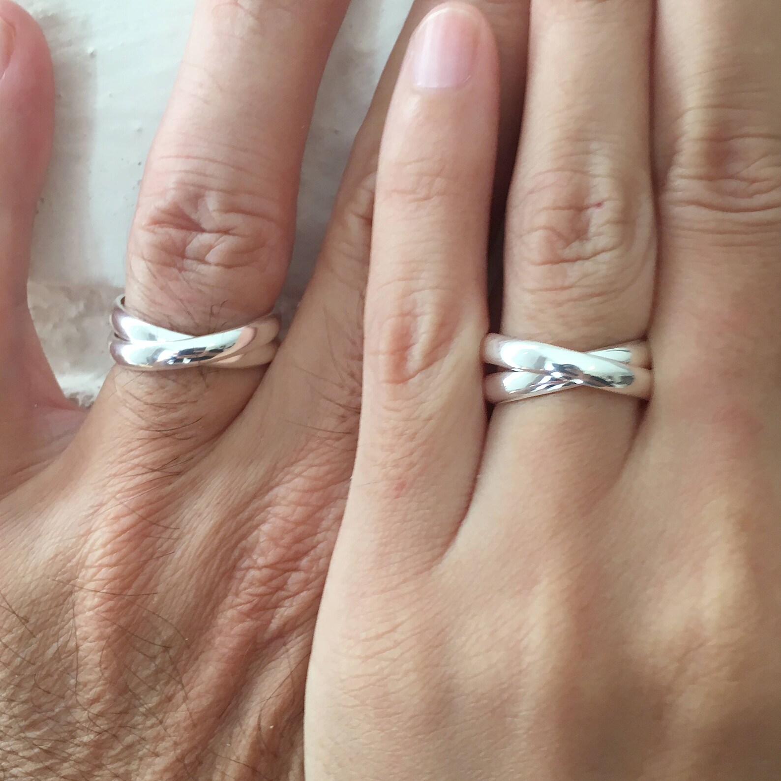 Interlocked Couples Ring Promise Rings For Couples His and Etsy