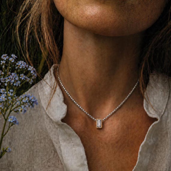 Mixed Metal Urn Necklace for Human or Pet Ashes: Personalized Memorial Cremation Jewelry Keepsake