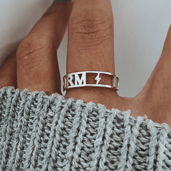I Am The Storm Ring Gold Warrior Ring Stronger Than The Storm Jewelry Women Inspirational Ring Christmas Gift