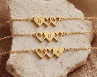 Matching Friendship Necklace For 3: Three Sister Personalized Jewelry Gift