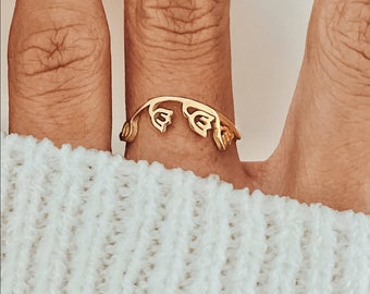 Lily Of The Valley Ring Gold May Birth Flower Ring Dainty May Birthday Jewelry Christmas Gift Sister Friend Daughter Mom