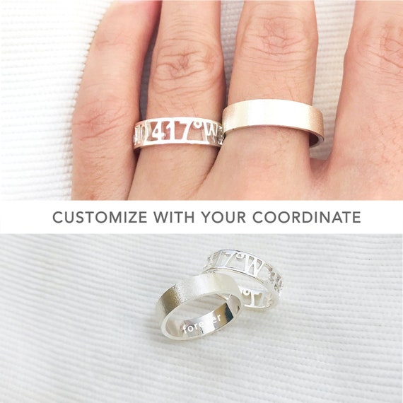 His and Her Promise Rings Promise Rings For Couples Long Etsy