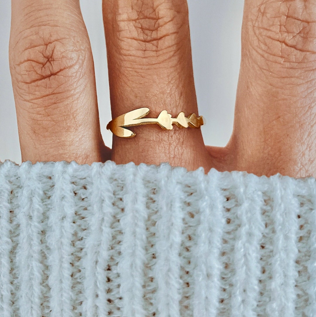 Lavender Ring Gold Lavender Flower Ring Dainty Lavender Jewelry