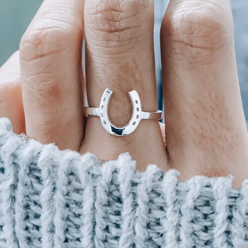 Horseshoe Nail Ring Etsy