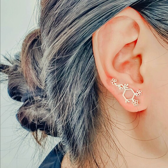 Dopamine Molecule Earrings: Science Jewelry Gift