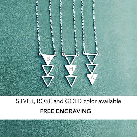 Sister necklaces for 3 triangles discount