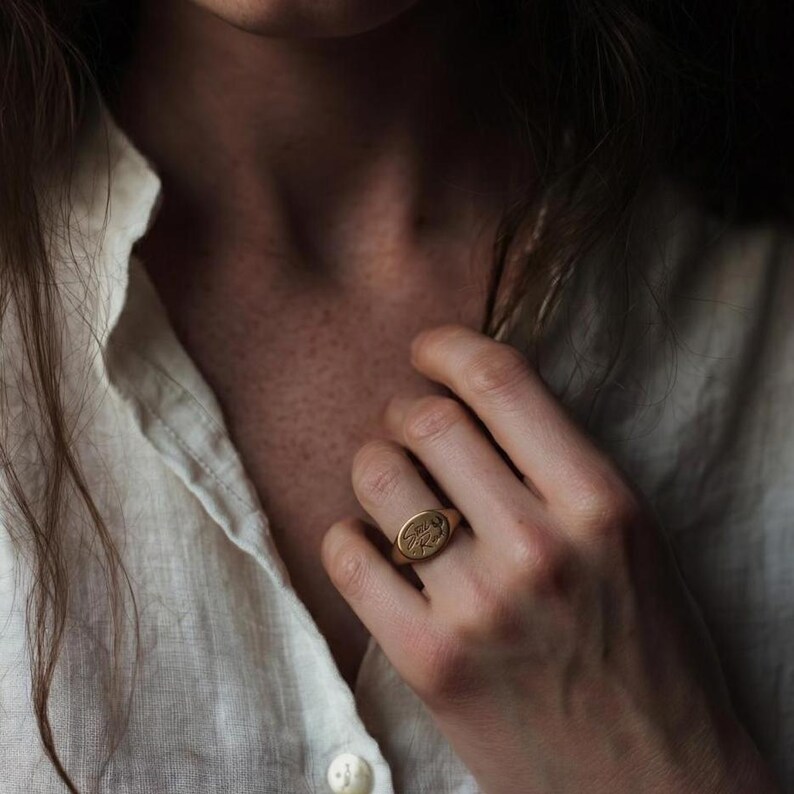 Phoenix Rising Ring Gold Still I Rise Signet Ring: Gold Phoenix Jewelry - Etsy