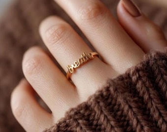 Dainty Breathe Ring: Yoga Meditation Jewelry