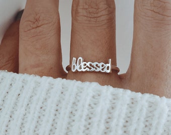 Cursive Ring - Etsy