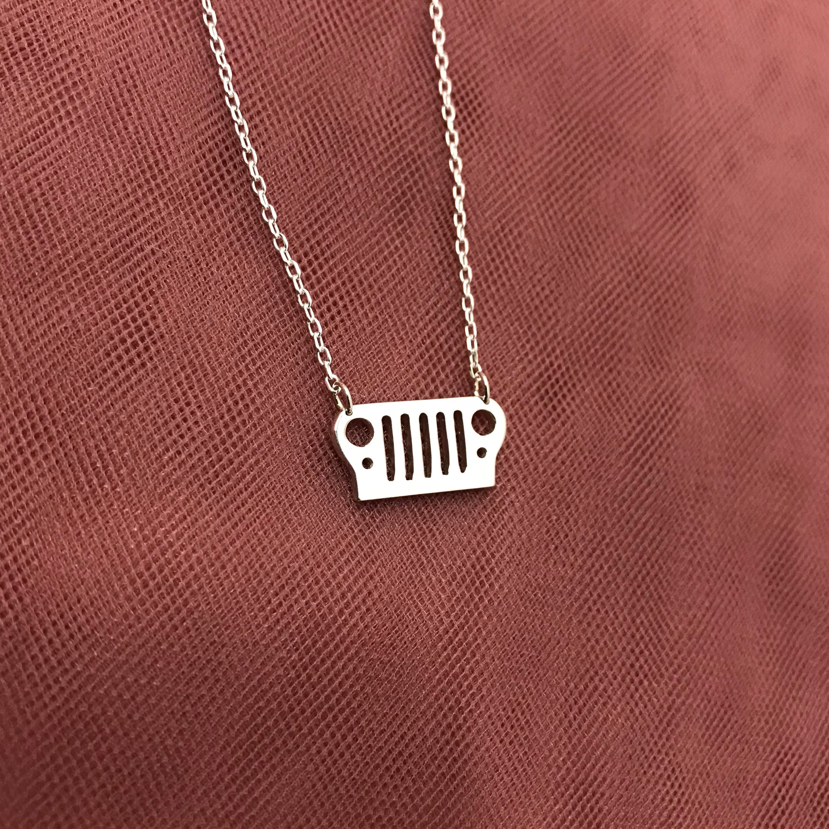 Jeep Necklace Sterling Silver Jeep Jewelry For Women Simple Etsy