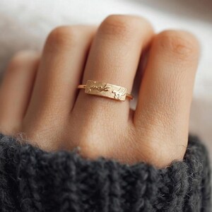 Dainty Cursive "Fuck Off" Ring: Silver Stacking Jewelry Gift
