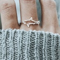 Sterling Silver Shark Ring: Nautical Ocean Jewelry Gift product logo