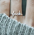 Dainty "Fuck" Ring: Gold Midi Knuckle Ring product logo