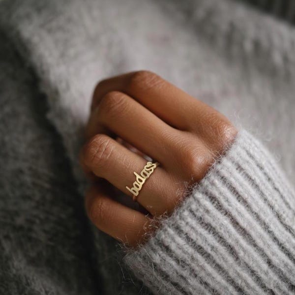 Dainty Badass Ring: Feminist Jewelry Gift