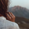 Sterling Silver Mountain Ring: Dainty Nature Lover Jewelry product logo
