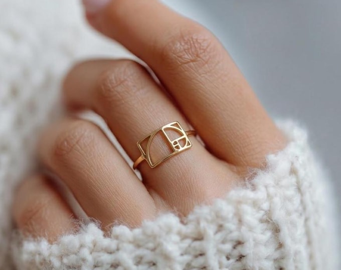 Golden Ratio Ring: Fibonacci Jewelry, Science Gift