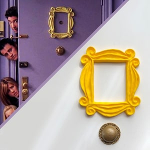 Yellow Peephole Frame & Door bell Replica - The one where we - Frame In Friends Apartment - Friends Themed TV Series Christmas Present