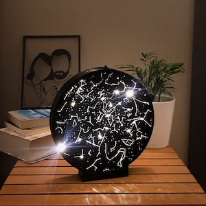 Mappa stellare Luce notturna personalizzata Regali di San Valentino - Mappa delle costellazioni personalizzata - Lampada lunare regalo di anniversario