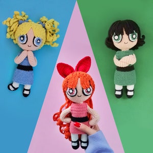Amigurumi Powerpuff Girls Pattern Set (Bubbles - Blossom - Buttercup ) - PDF Pattern Only