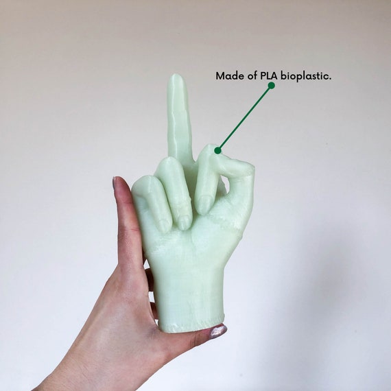Middle Finger Gesture Glowing Figurine, Glow in Dark the 