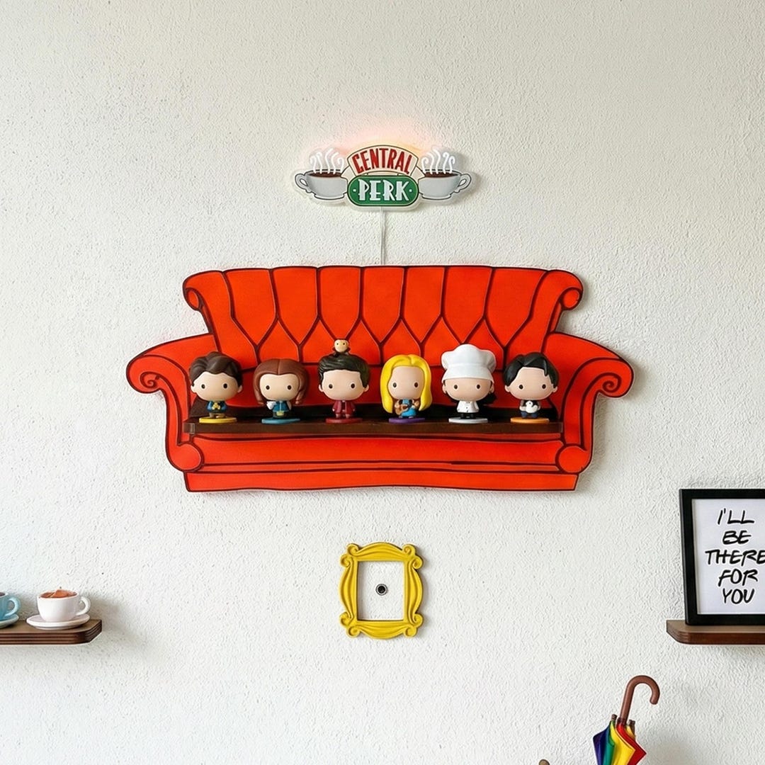 Friends Sofa Wall Shelf for Mini Figures, Central Perk Couch Display ...