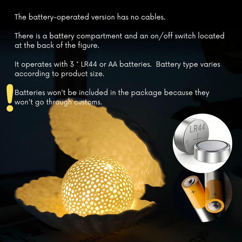 Seashell Clam With Voronoi Diagram Pearl Lamp, Oyster Nightstand Lamp ...
